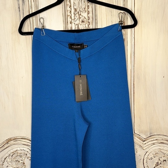 11 . HONORE’ Celia Wide Leg Sweater Pant Cerulean Blue Size 0 or Size 12 NWT - Picture 5 of 10